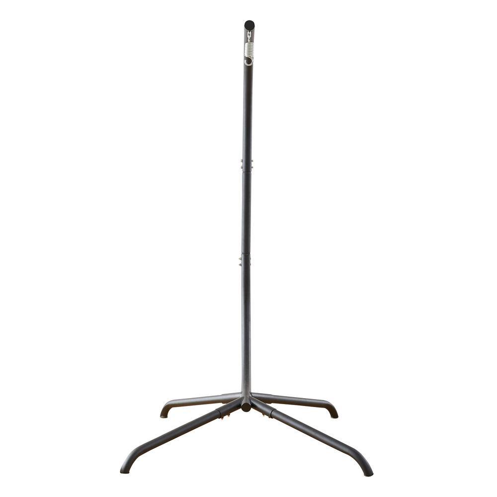 Pocassy 3 ft. Metal X-Shape Hanging Chair Hammock Stand in Black