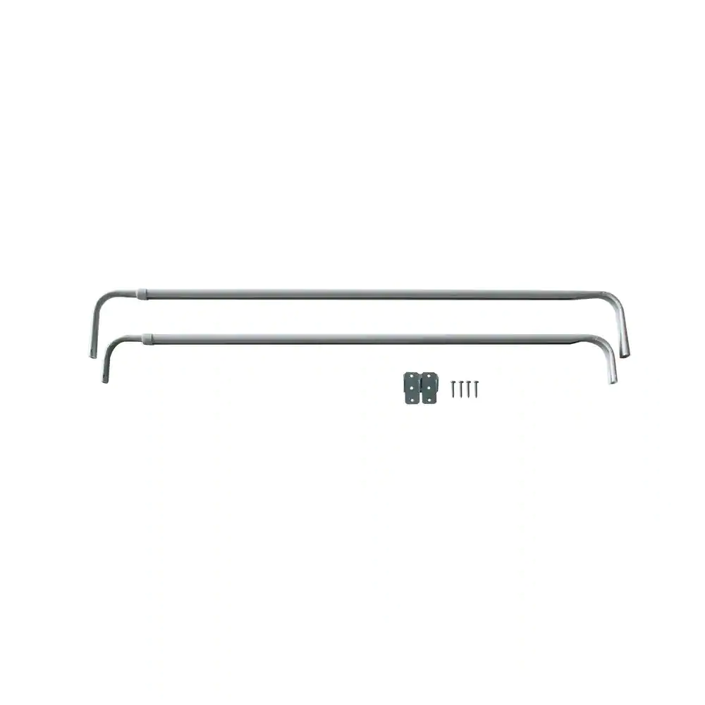 None 28 in. - 48 in. Heavy Duty Double Curtain Rod in White