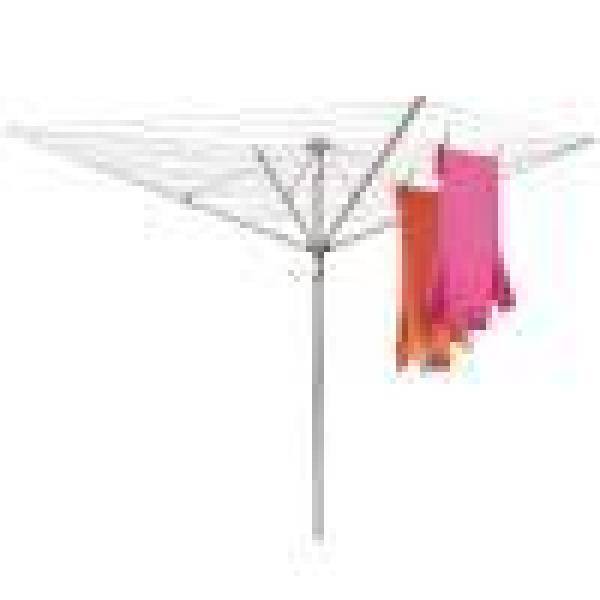 HOUSEHOLD ESSENTIALS Umbrella Dryer Aluminum 2-Piece Pole, 12-Line 192 ft. Drying Space