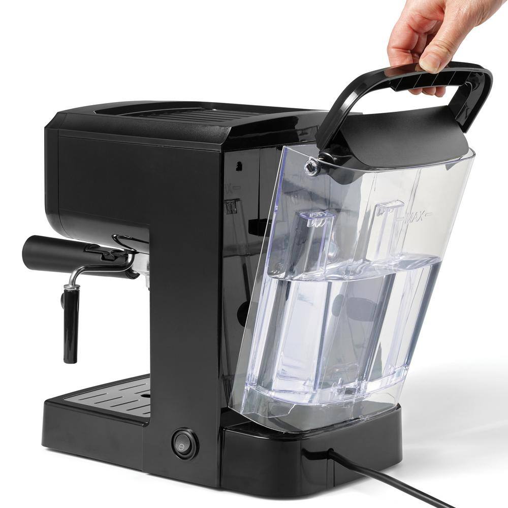 Starfrit 2-Cup Black Cappuccino and Espresso Machine