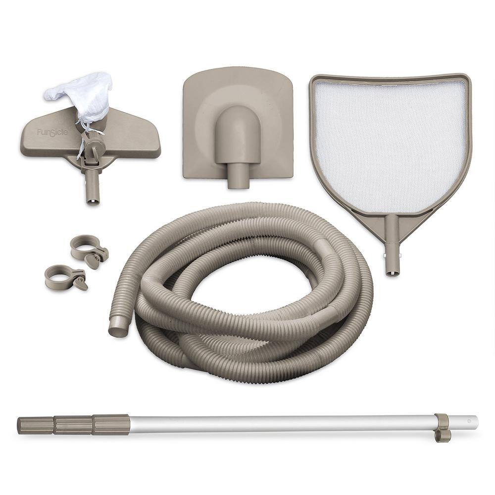 None 24 ft. x 12 ft. Rectangular 52 in. Deep Metal Frame Above Ground Pool, Brown Basketweave