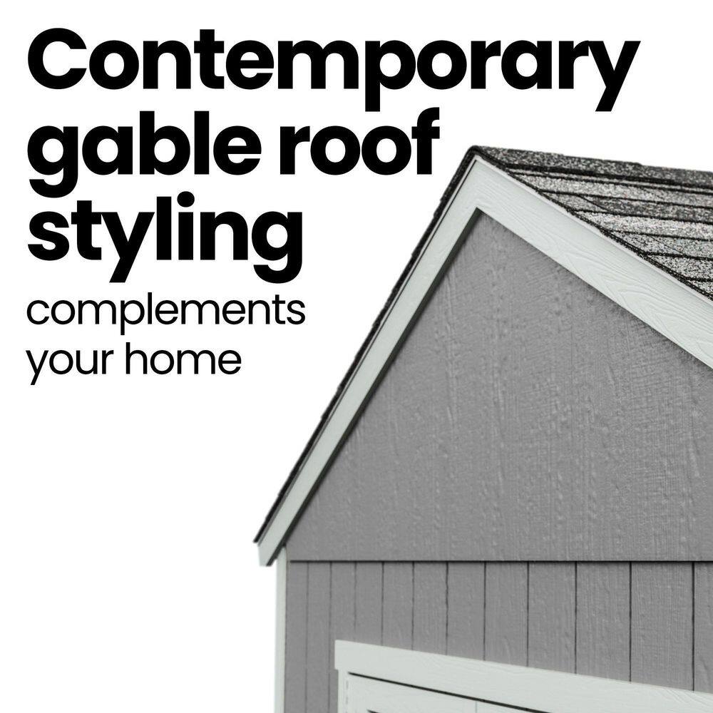 Handy Home Products Professionally Installed All Weather High Wind 145 12 ft. W x 12 ft. Wood Shed with Autumn Brown Shingles (144 sq. ft.)