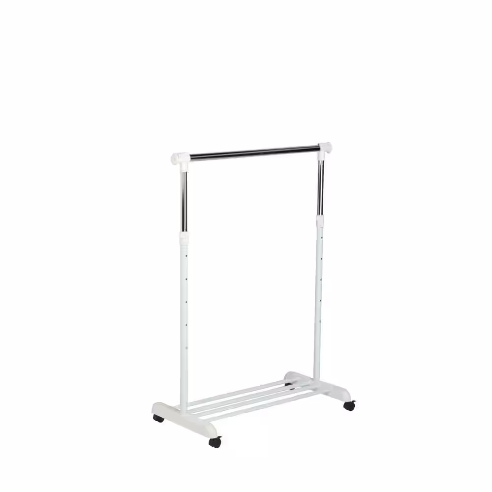 None Chrome Steel Clothes Rack 53.35 in. W x 62.99 in. H