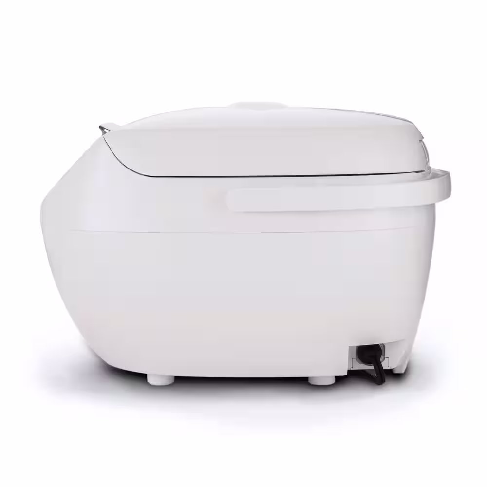 Tiger Micom 10-Cup White Rice Cooker with Tacook Cooking Plate
