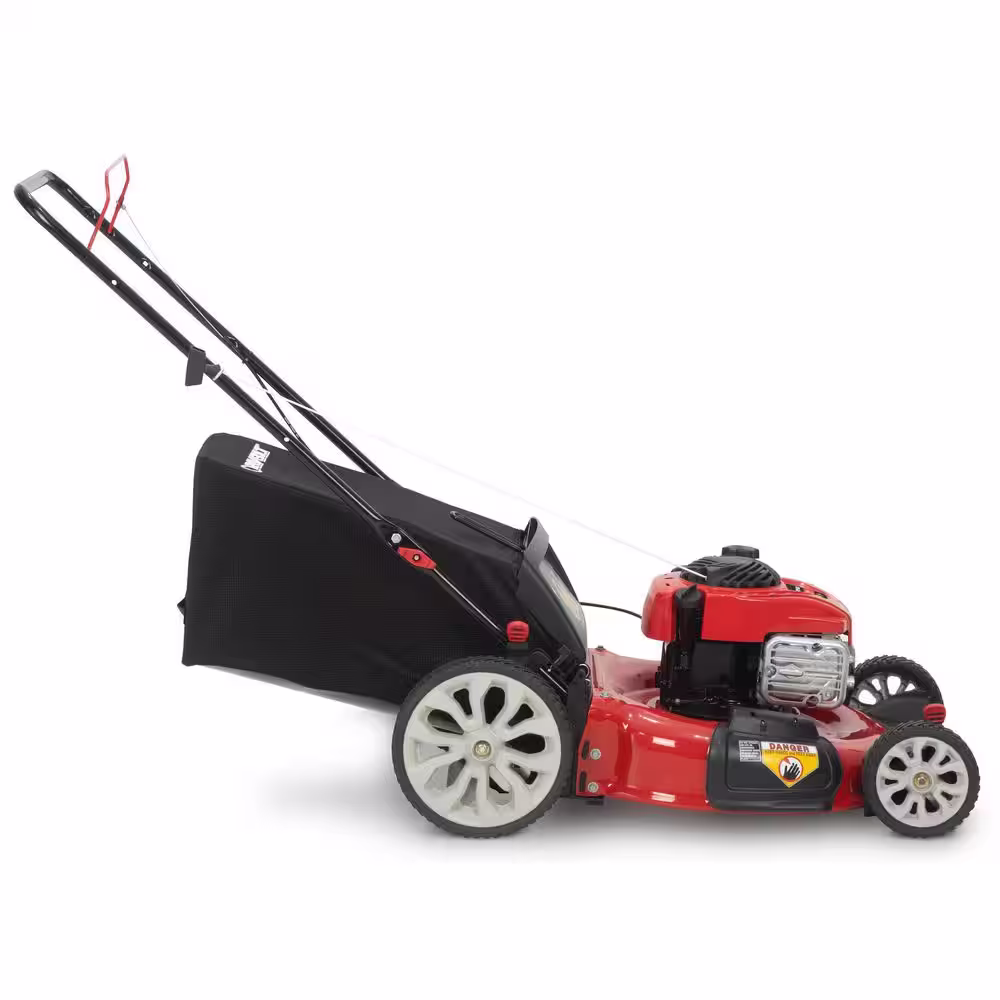Troy-Bilt 21 in. 140 cc Briggs & Stratton Gas Walk Behind Push Mower with Rear Bag, Mulch and Side Discharge