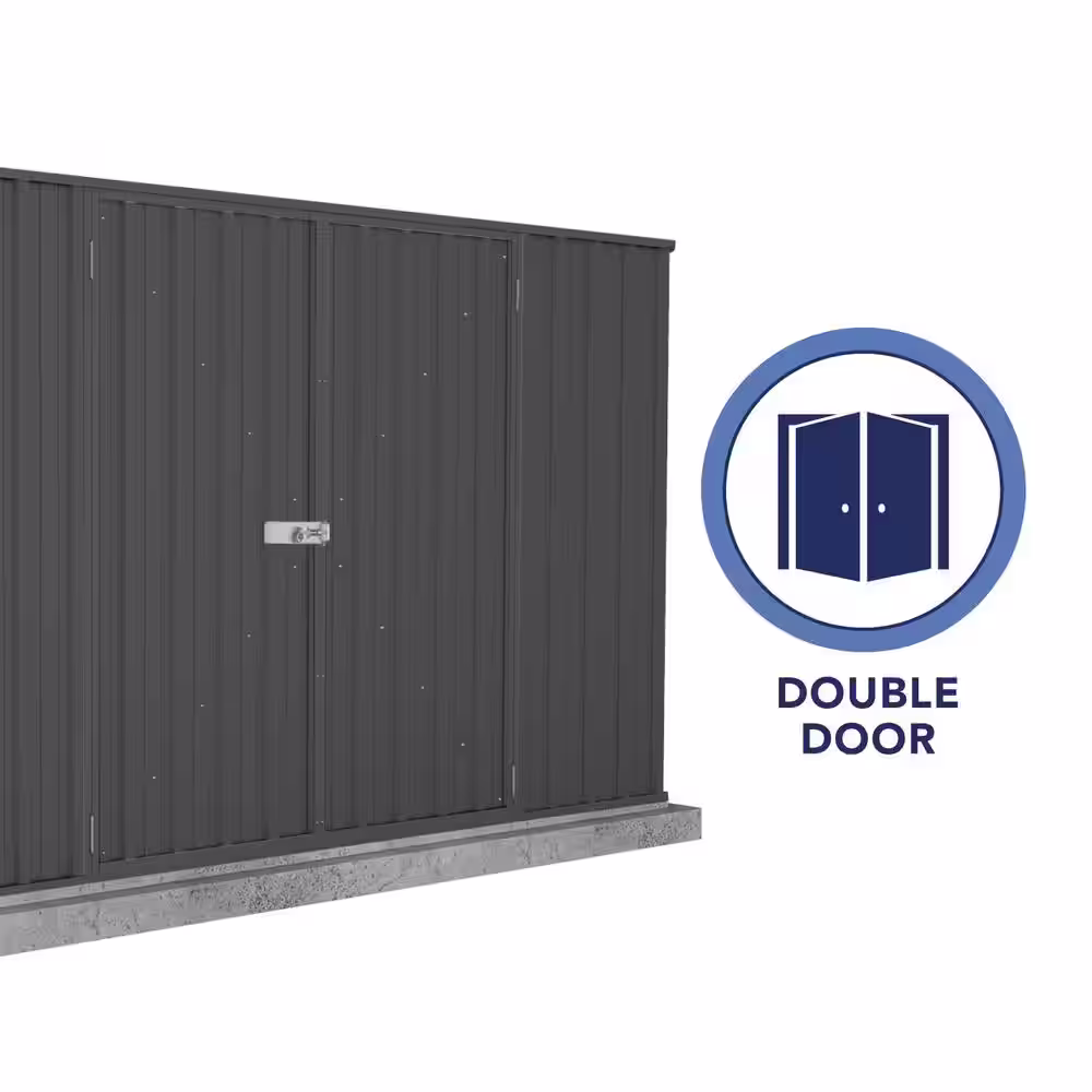 ABSCO Premier 10 ft. x 7 ft. Galvanized Steel Metal Shed in Monument Gray with SNAPTiTE Assembly System (73 sq. ft.)