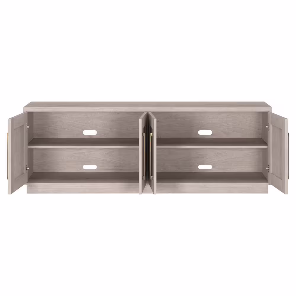 Meyer&Cross Tillman 68 in. Alder White Rectangular TV Stand fits TV's up to 75 in.