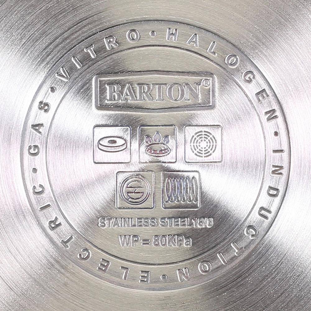 Barton Turbo 8 qt. Stove Top Pressure Cooker Induction Compatible with Easy-Lock Lid