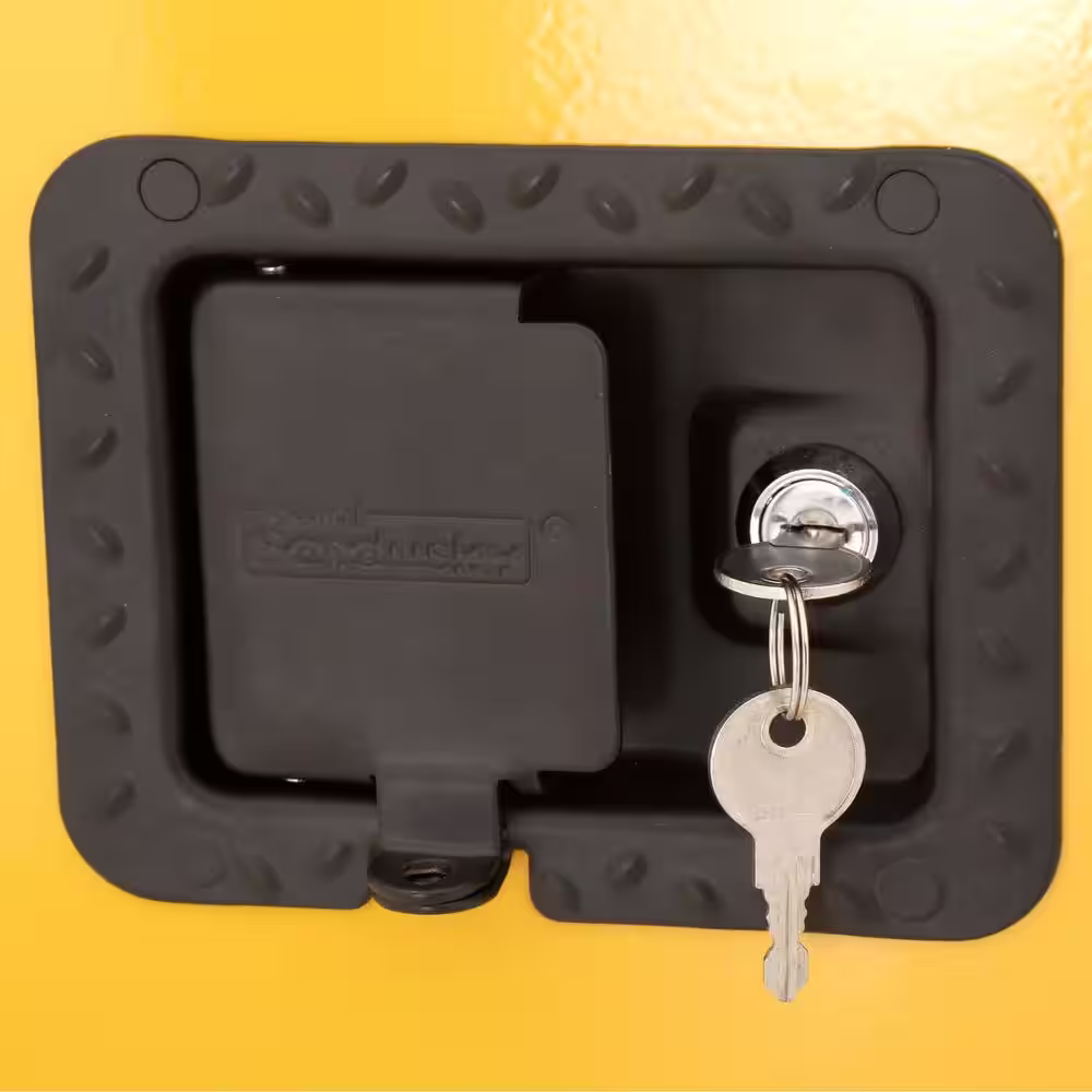 Sandusky Steel Freestanding Garage Cabinet in Safety Yellow (34 in. W x 65 in. H x 34 in. D)