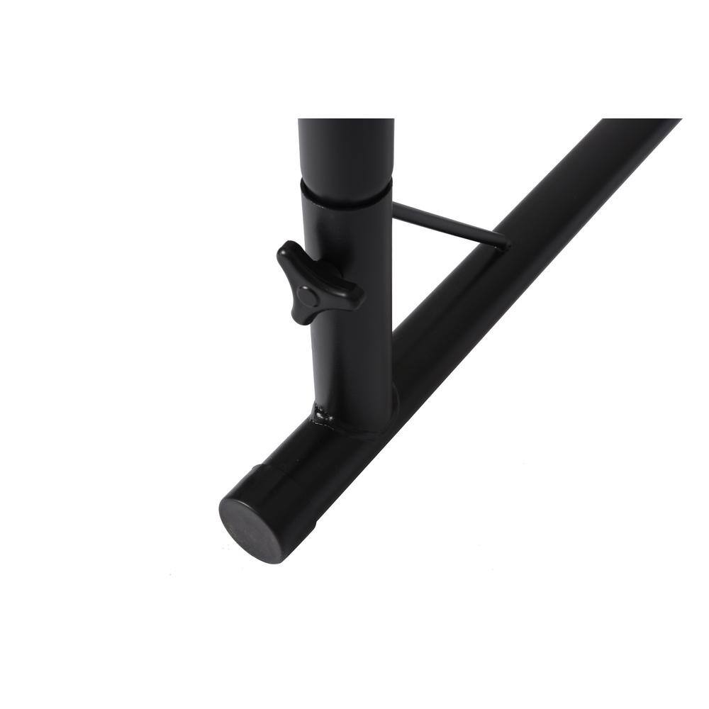 Island Retreat Boho Breeze 6.9 ft. Swinging Bungalow Chair Metal Hammock Stand in Black