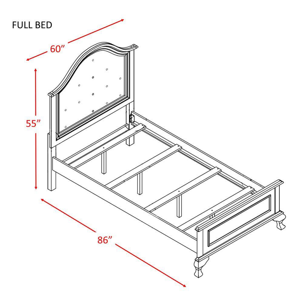 Picket House Furnishings Jenna 3-Piece White Full Panel Bedroom Set