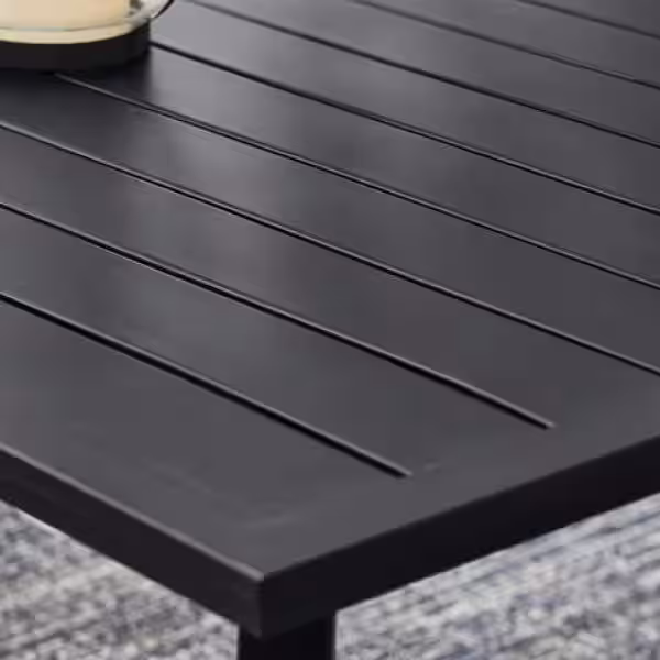 Hampton Bay Heather Glen 7-Piece Steel Outdoor Dining Set with Stone Grey Cushions