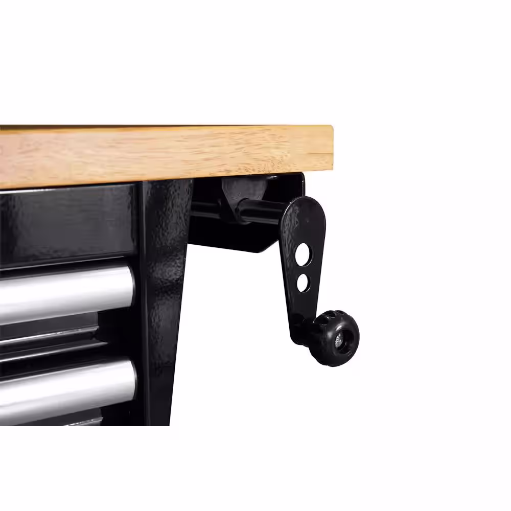 Husky 52 in. 2-Drawer Adjustable Height Table, Black