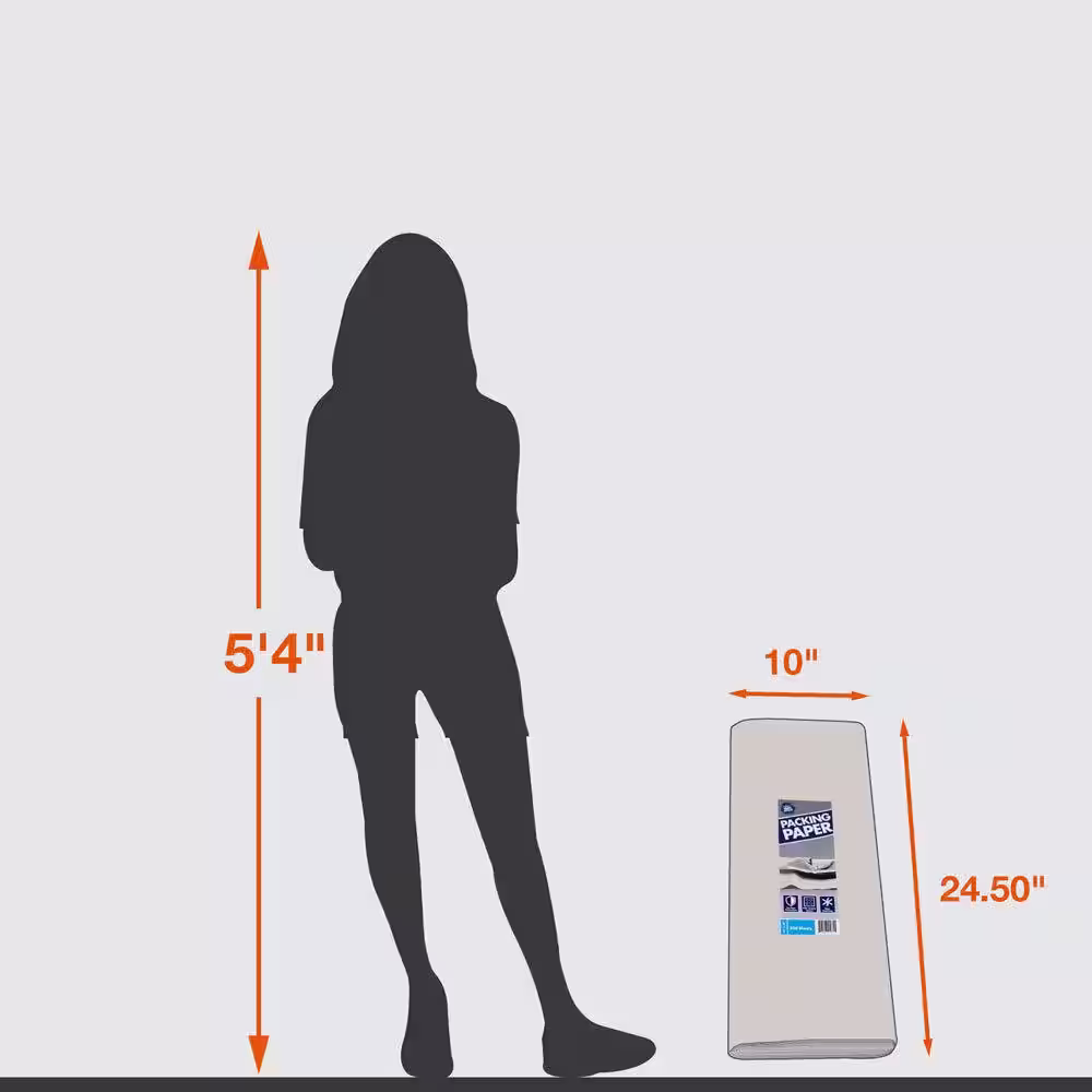 Pratt Retail Specialties 24 in. L x 36 in. W Packing Paper (300 Sheets) (4-Pack)