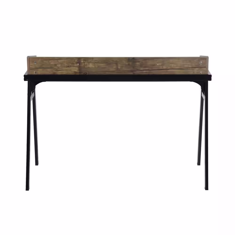 None Booker 47 in. Brown Rectangular Manufactured Wood Computer Desk With Shelf