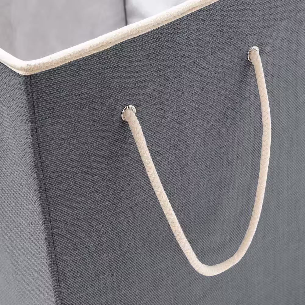 Honey-Can-Do Grey Collapsible Resin Hamper