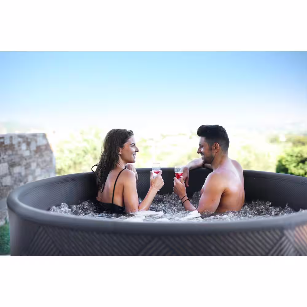 M SPA MONO, FRAME SERIES, 6-Person, Drop Stitch Inflatable Hot Tub & SPA - UVC & Ozone Sanitization, Air Bubble System, Wi-Fi