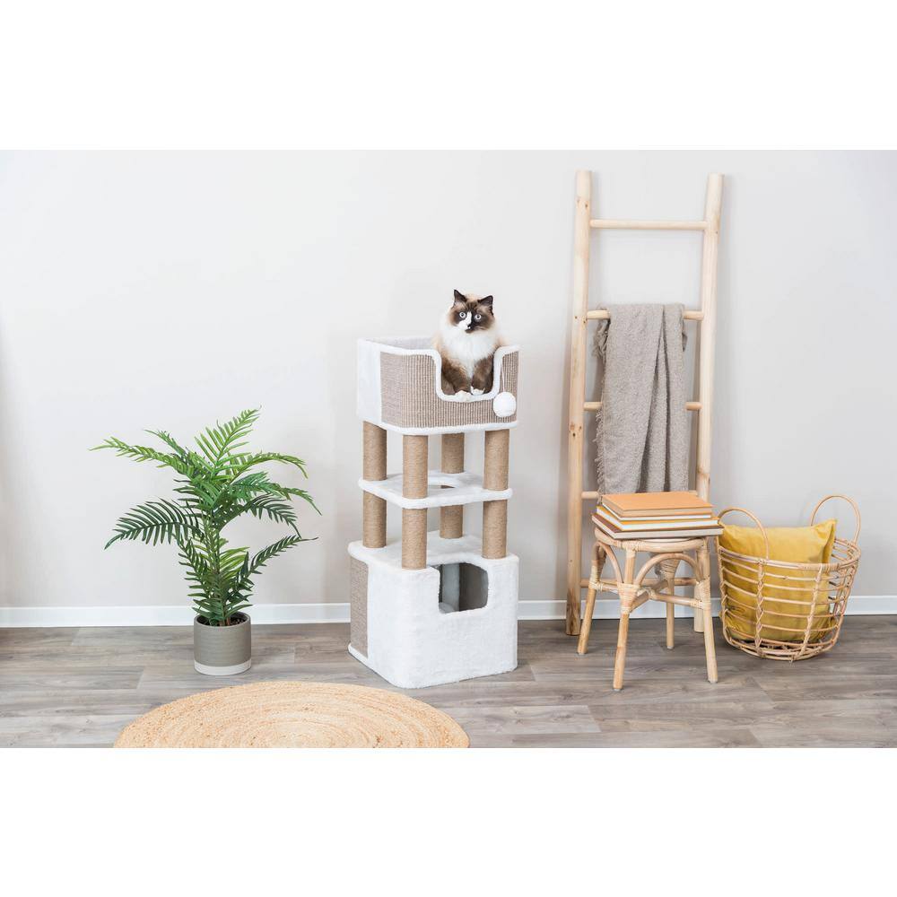 TRIXIE Lucano Cat Tree, Cream/Taupe