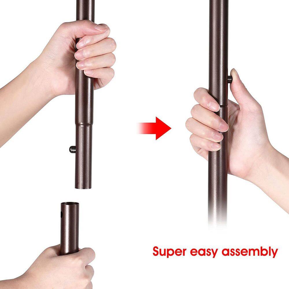 None Silver Metal Garment Clothes Rack With Double Rod 38 in. W x 62 in. H