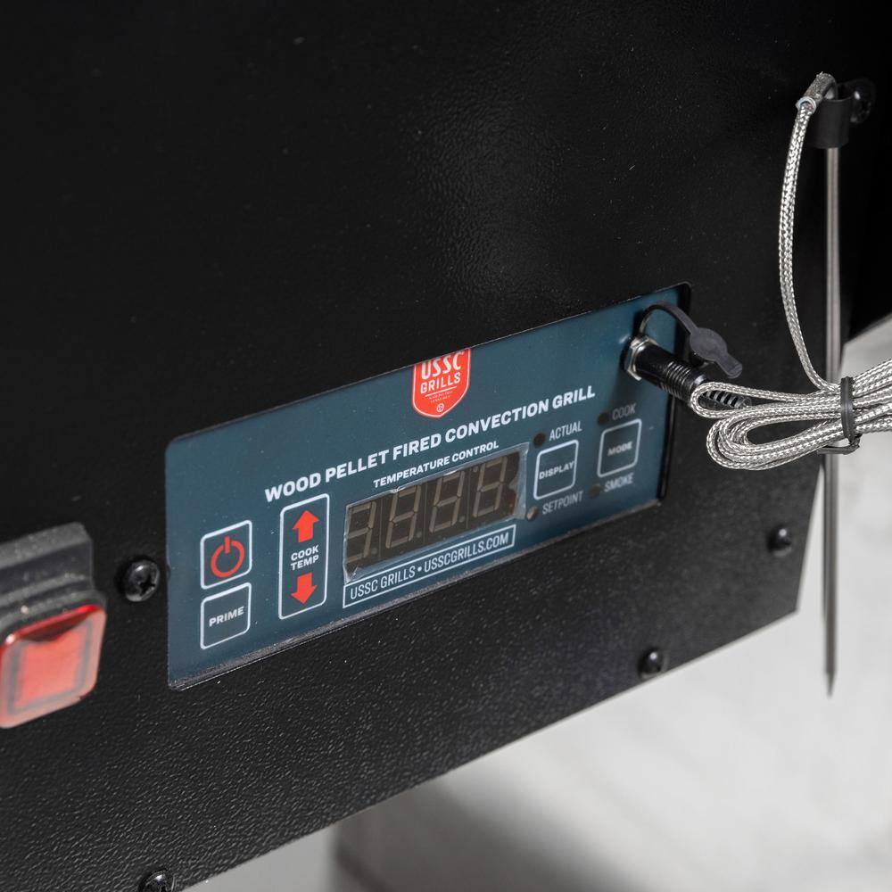 USSC GRILLS USG730SS Wood Pellet Grill in Stainless Steel with Searing Station