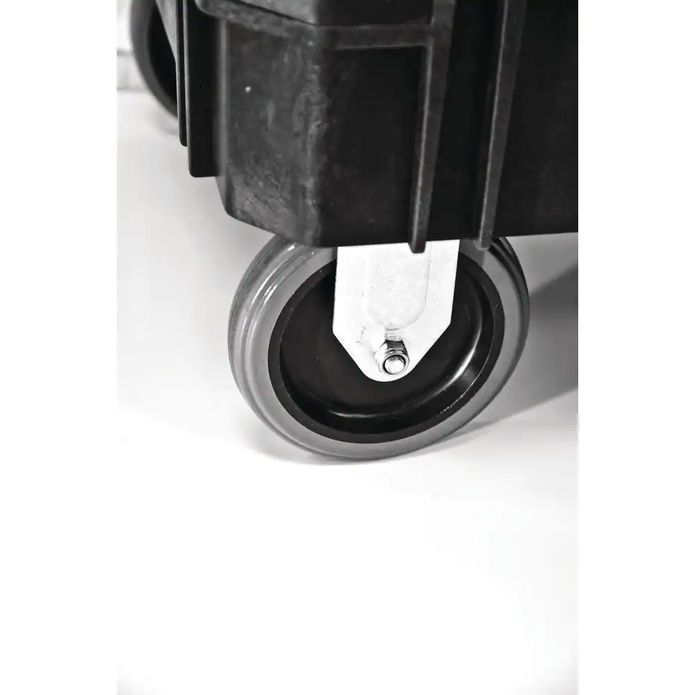 Husky 2-Tier Plastic 4-Wheeled Service Cart in Black