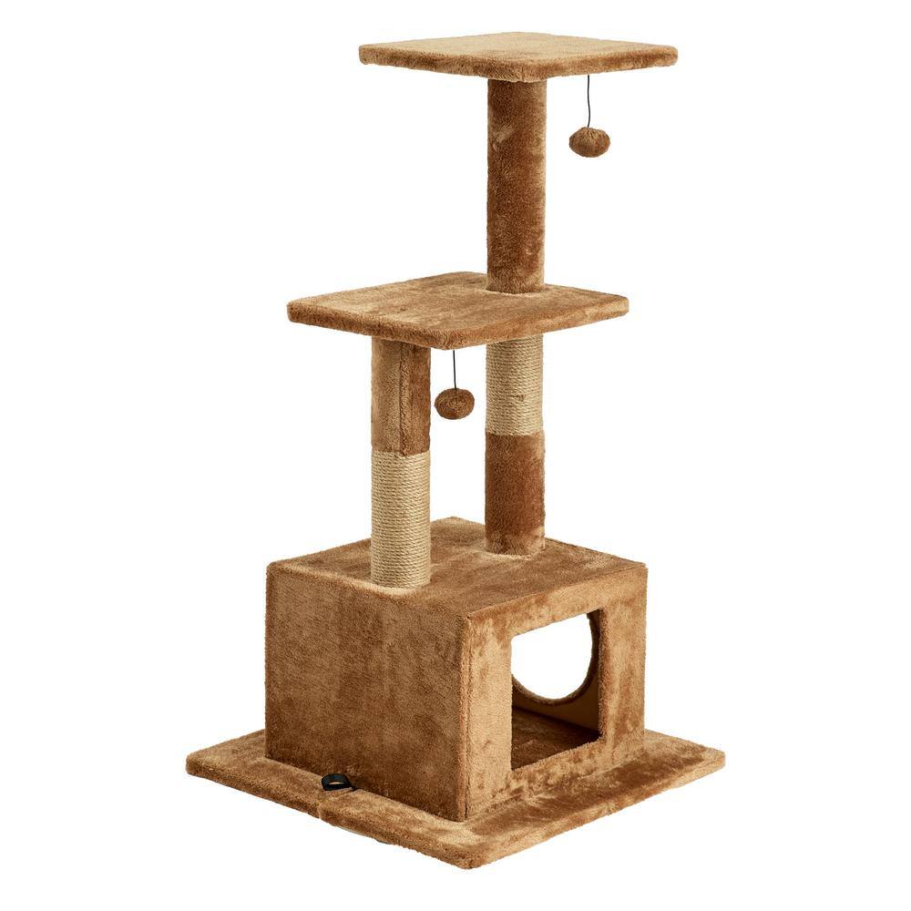 None 43.7 in. Willow Cat Tree with Condo and Perch