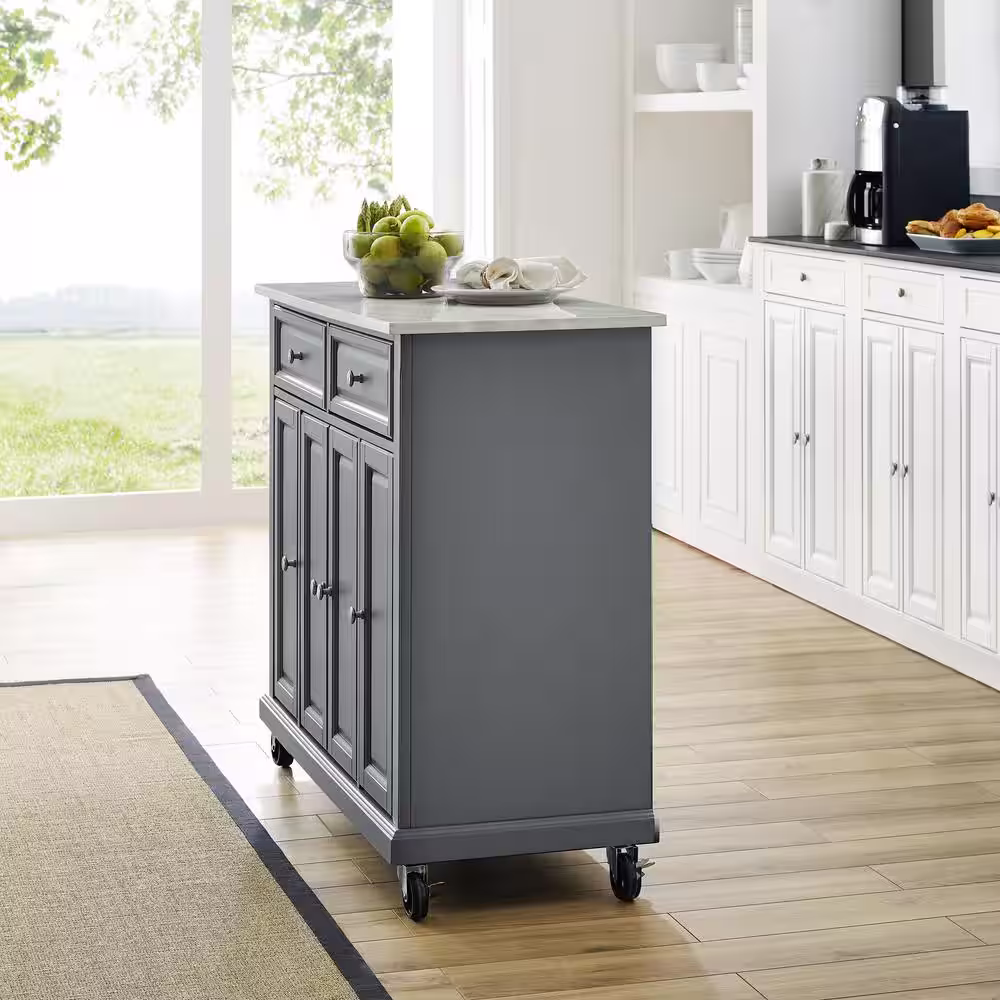 CROSLEY FURNITURE Avery Gray Kitchen Cart