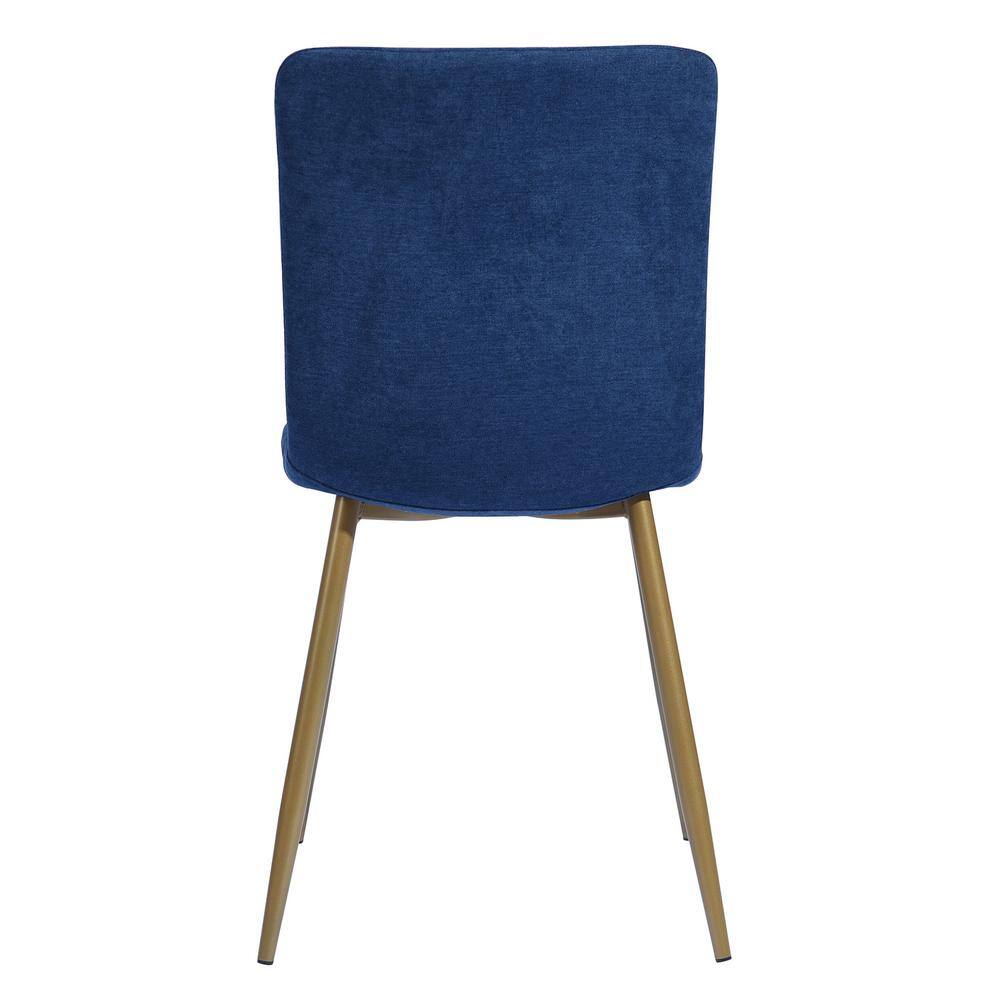 Homy Casa Scargill Blue Textured Fabric Upholstered Dining Chairs (Set of 4)