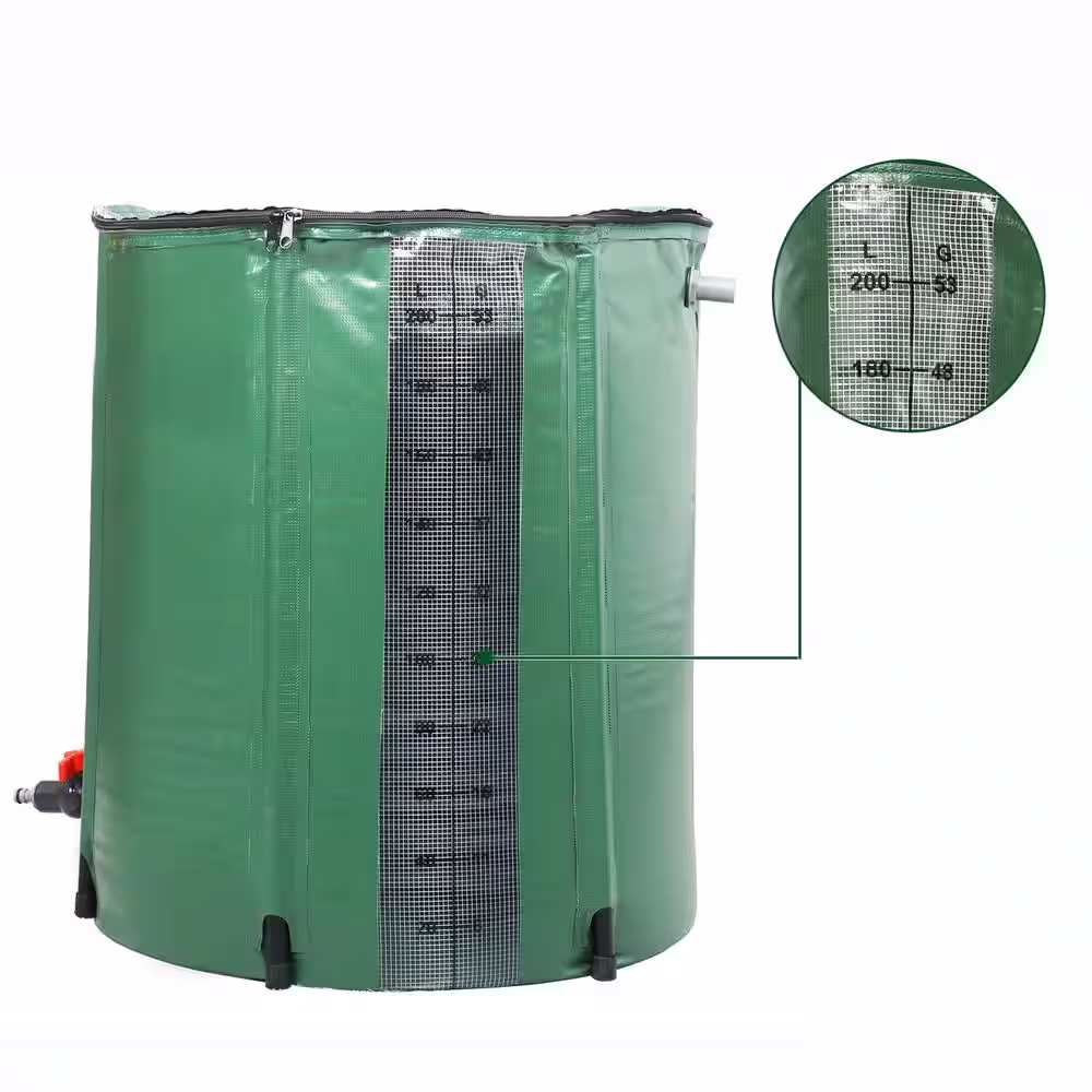 None 50 Gal. Calibrated Collapsible Rain Barrel