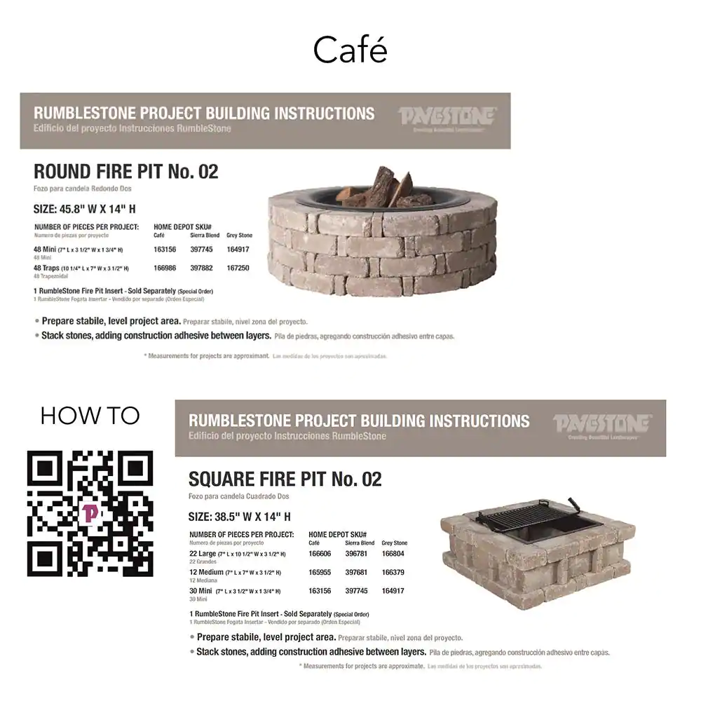Pavestone RumbleStone 46 in. x 14 in. Round Concrete Fire Pit Kit No. 2 in Greystone with Round Steel Insert