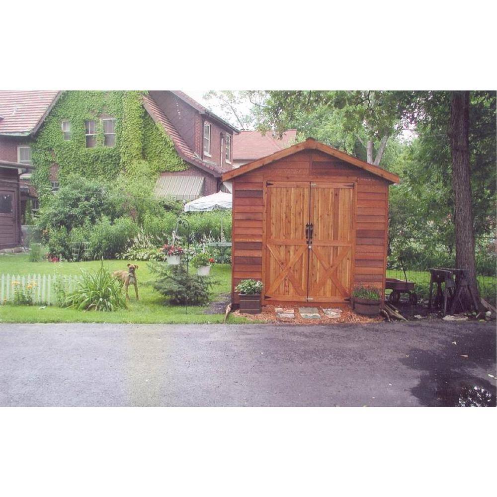 Cedarshed Rancher 8 ft. x 10 ft. Western Red Cedar Garden Shed