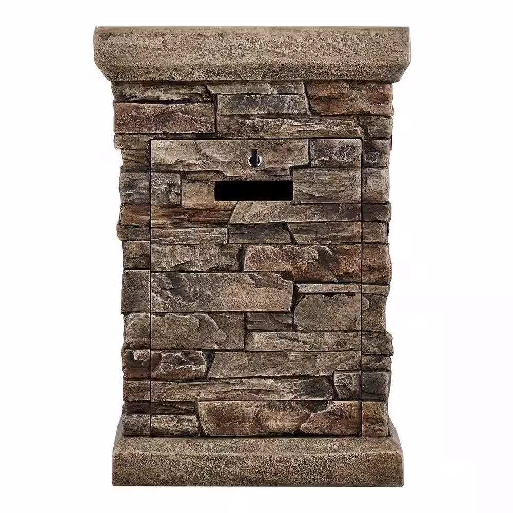 Hampton Bay 19 in. W x 29 in. H Square Stacked Stone Fire Column