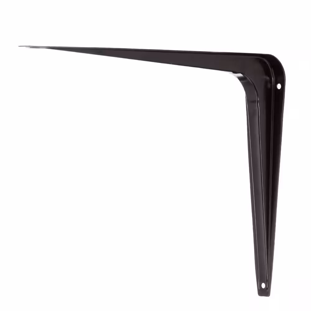 Everbilt 8 in. x 10 in. Black Shelf Bracket