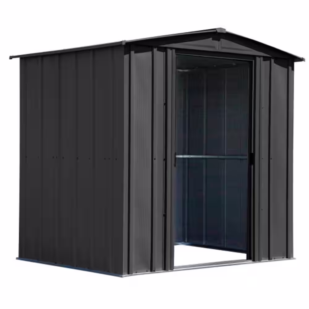Arrow Classic 6 ft. W x 5 ft. D Charcoal Metal Shed 27 sq. ft.