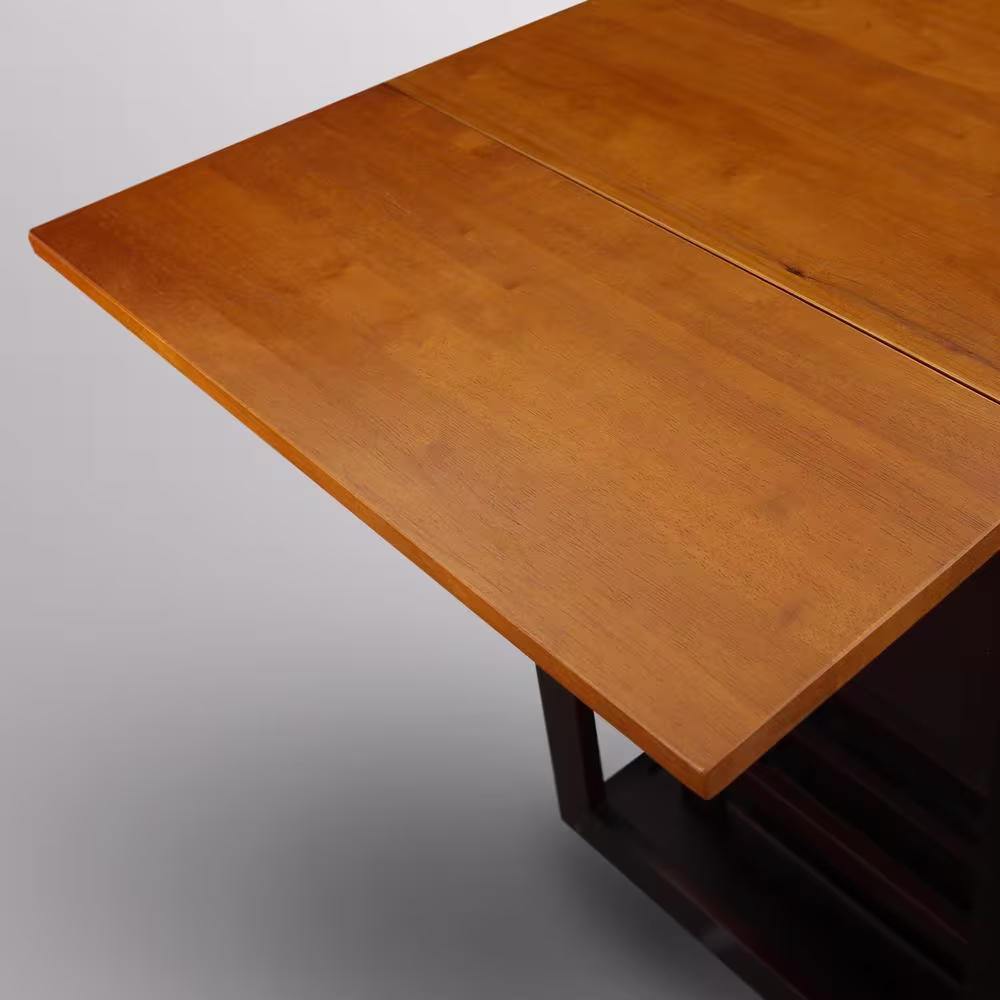 Casual Home Mission Oak Espresso Drop Leaf Table with TV Tray