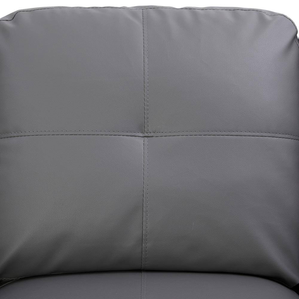 Star Home Living 103.50 in. W Square Arm 2-piece Faux Leather L Shaped Modern Left Facing Sectional Sofa Set in Gray