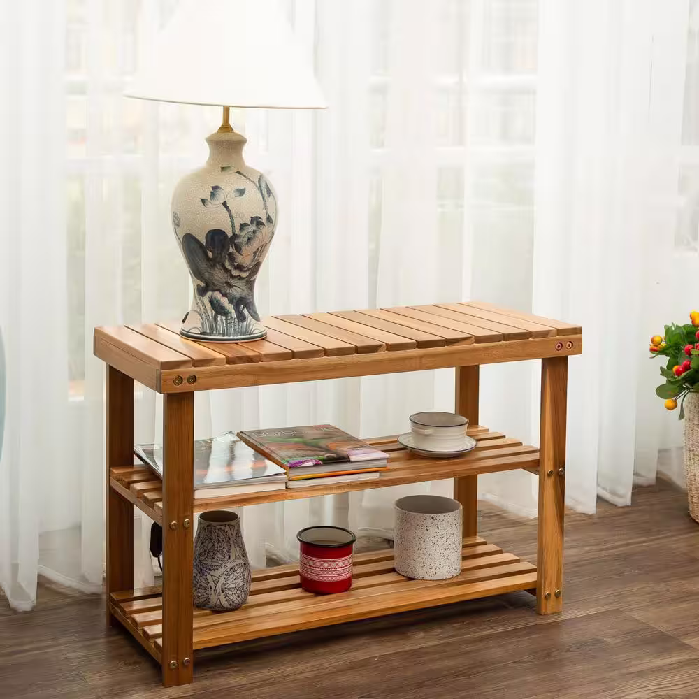 wetiny 18 in. H x 11 in. W x 28 in. D Wood Shoe Rack Bench Strong Weight Bearing Upto 350 lbs. Best Ideas