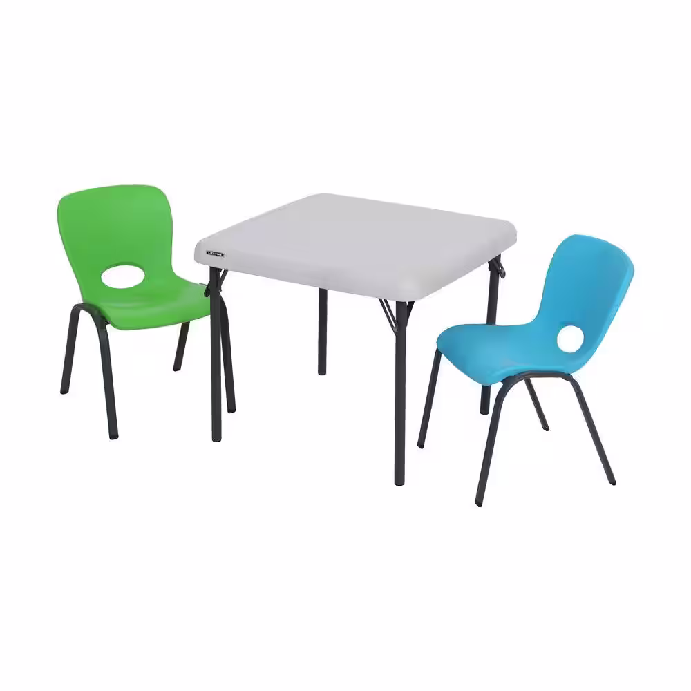 Lifetime Children's 24 in. W Square Almond Folding Table