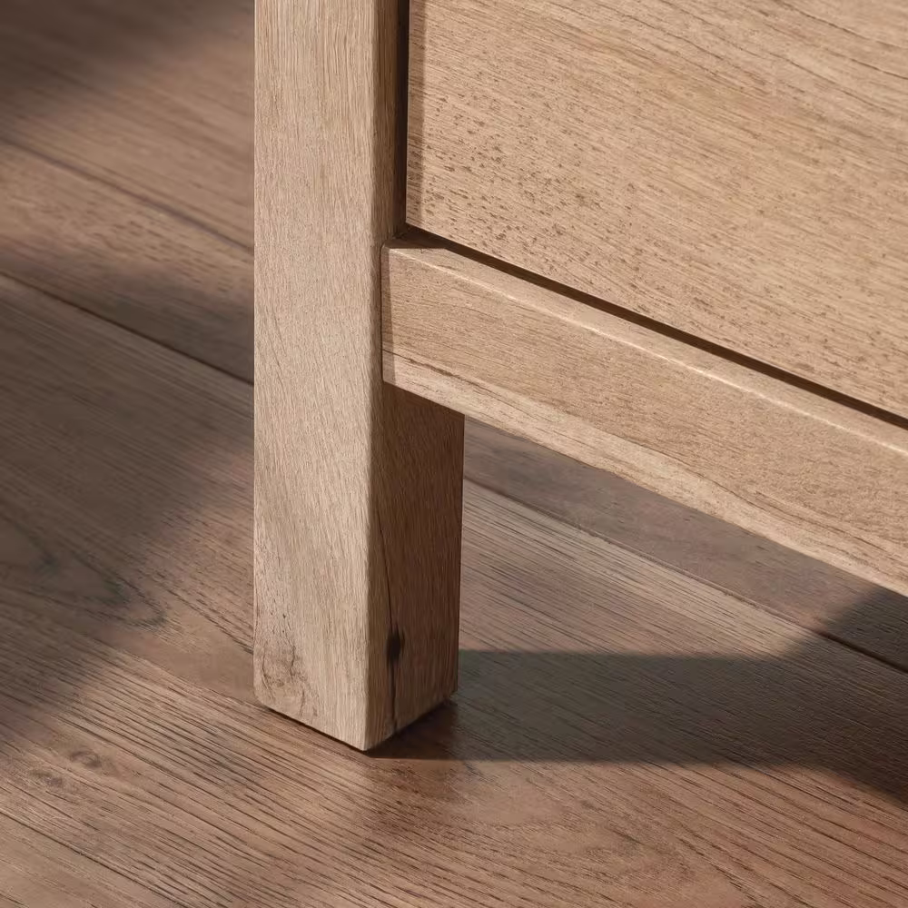 SAUDER Pacific View 6-Drawer Prime Oak Dresser 34.567 in. x 55.827 in. x 17.48 in.