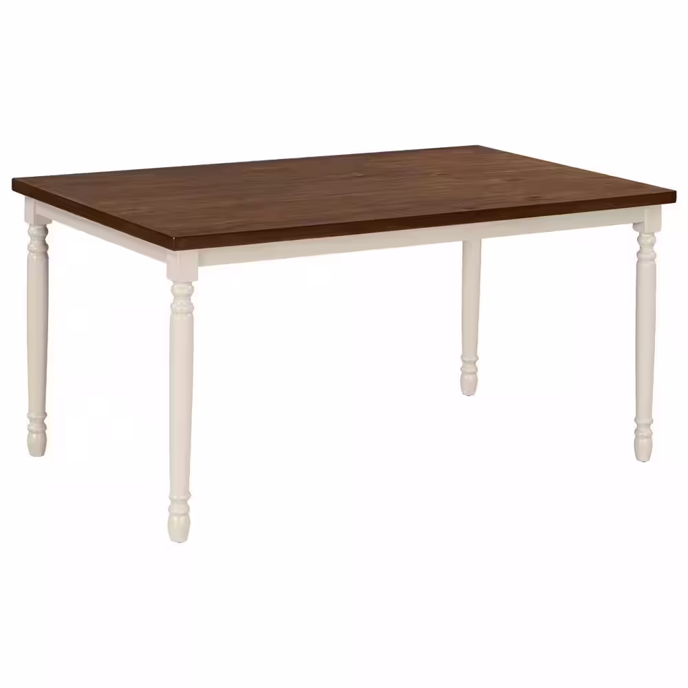 Qualler Brown 6-Piece Wood Top Dining Table with 4 Chairs and Bench