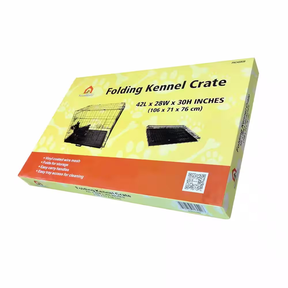 KennelMaster 42 in. x 28 in. x 30 in. Large Wire Dog Crate