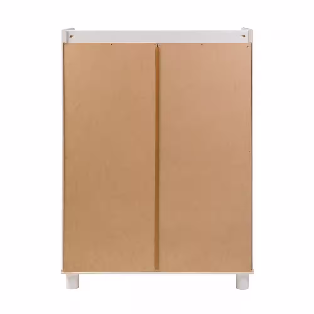 Welwick Designs 16 in W. 4-Drawer White Solid Wood Chest Dresser