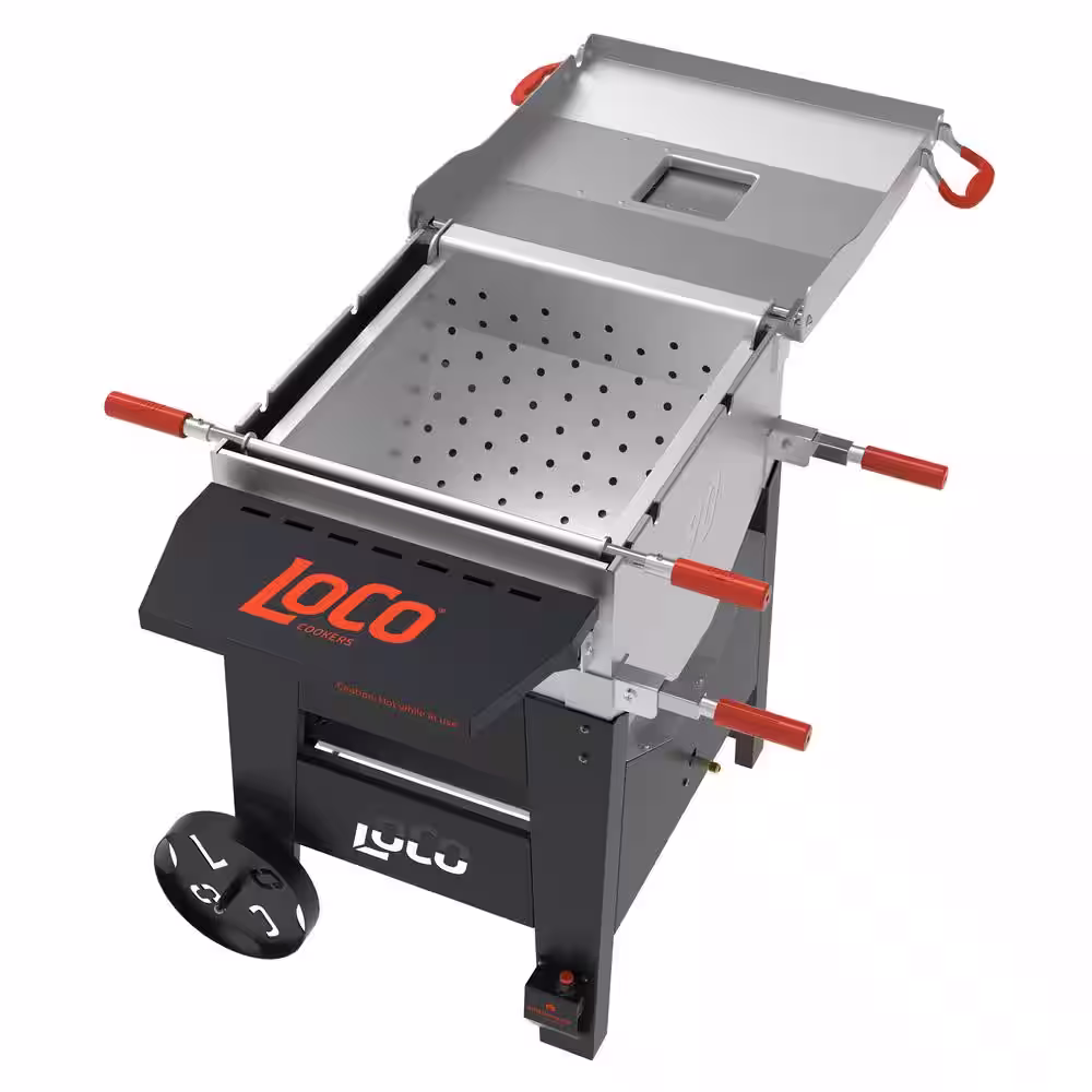 LOCO 90 Qt. Propane Cart Boiler in Stainless with 2 Jet Burners