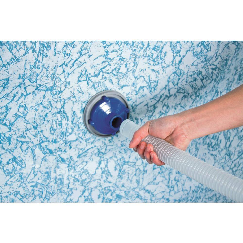 Bestway Steel 16 ft. x 10 ft. Metal Above Ground Pool Set and Maintenance Kit