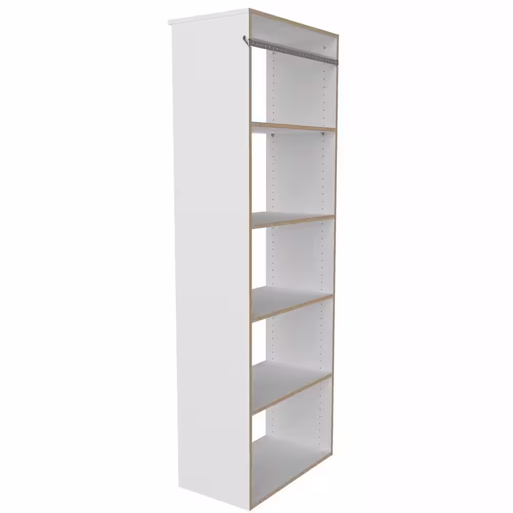 ClosetMaid Style+ 25 in. W White Hanging Wood Closet Tower