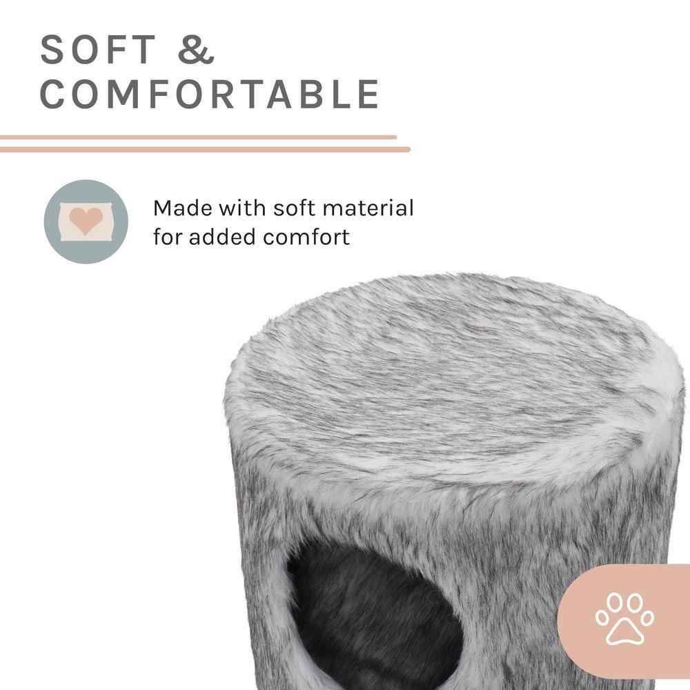 Sam's Pets Pufak 27 in. Gray Cat Tree Cylinder