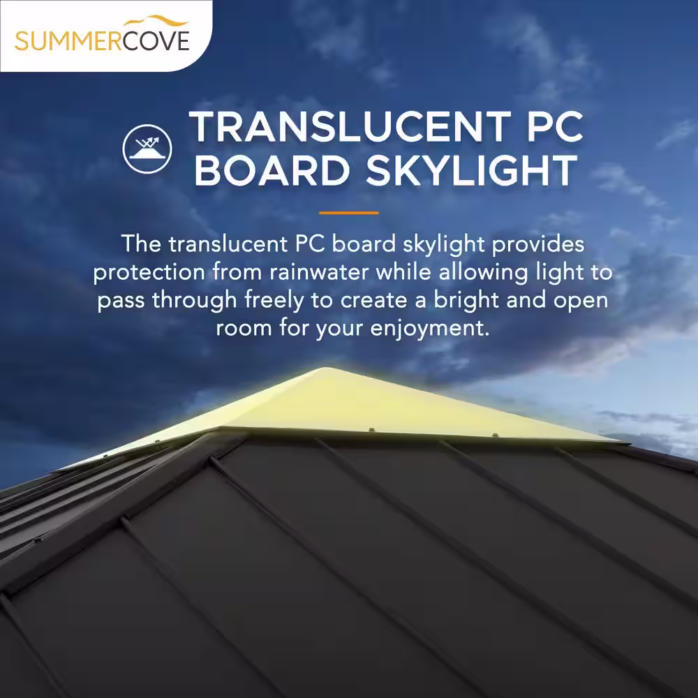 Sunjoy 11 ft. x 11 ft. Leanna Multi-Purpose Studio/Hot Tub Shelter