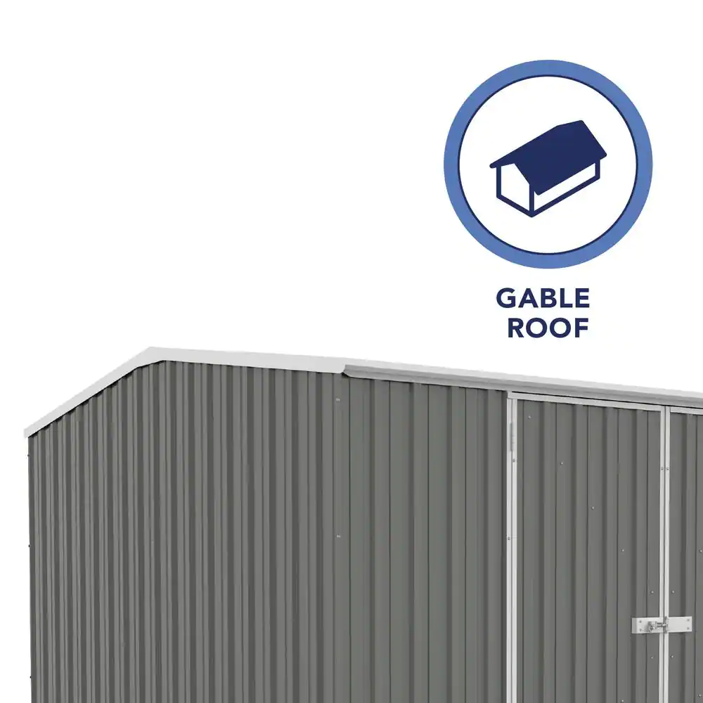 ABSCO Premier 10 ft. x 10 ft. Galvanized Steel Shed in Woodland Gray with SNAPTiTE assembly system (100 sq. ft.)
