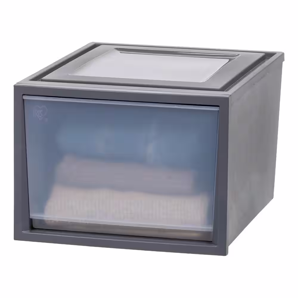 IRIS Deep Box Chest Drawer, Gray, 3 Pack