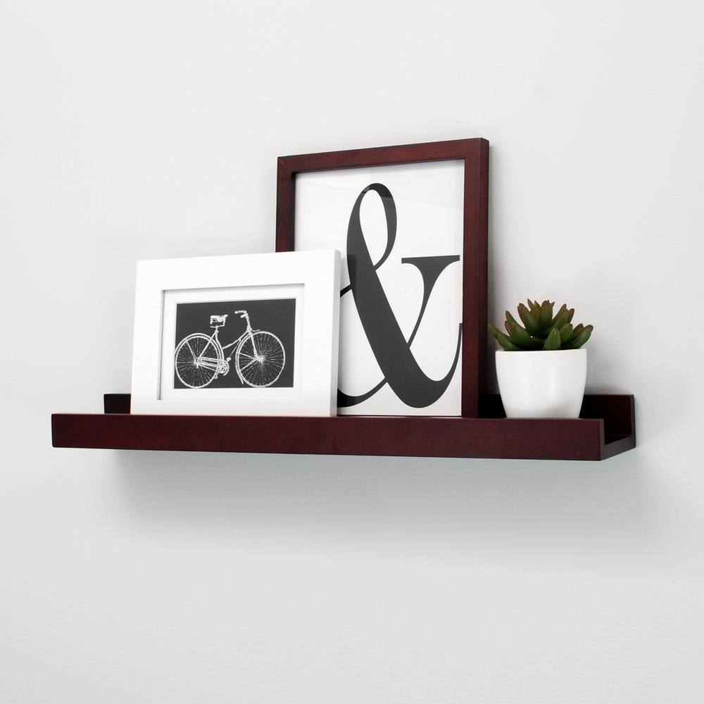 kieragrace Edge Floating Photo Frame Shelf - Espresso, 23